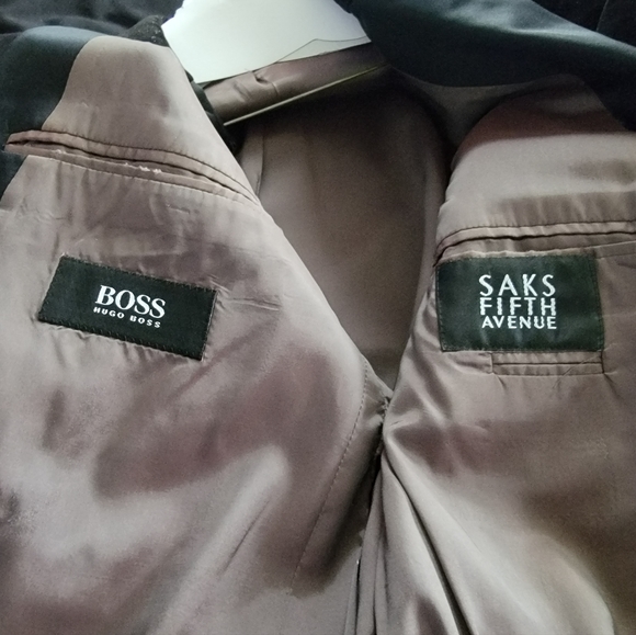 GENTS HUGO BOSS Vintage Dinner Tuxedo Jacket Size 40 Reg Black Soft Satin/Velvet - Picture 5 of 14